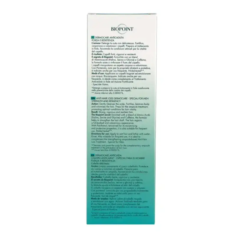 Biopoint Sampon Anti-Cadere pentru Barbati 200 ml, Bax 6 buc.